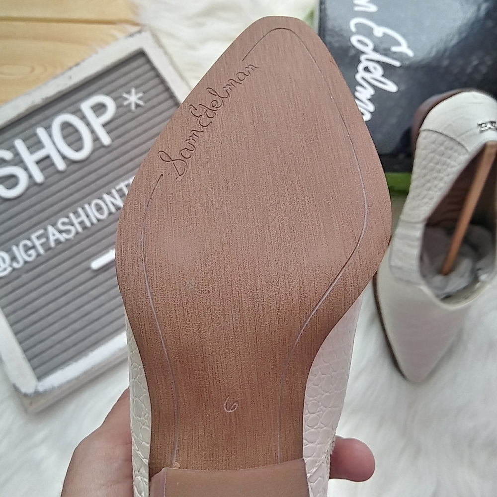 SAM EDELMAN Walton Croc Embossed Leather Bootie S6 - Picture 5 of 13